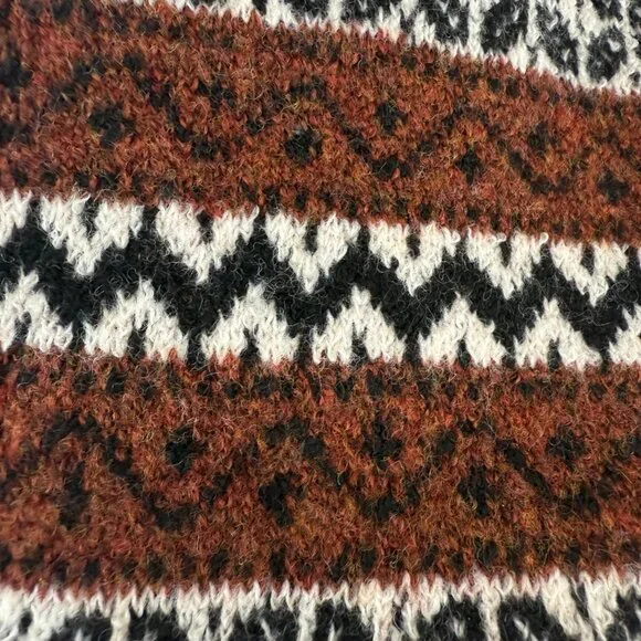 Sezane Thais jacket sweater mohair brown jacquard - Picture 9 of 11